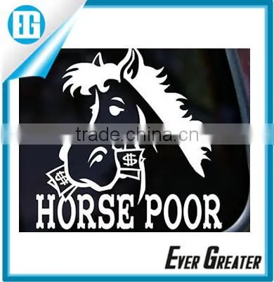 Custom static cling vinyl sticker, DIE CUT WINDOW STICKER rectangle bumper sticker