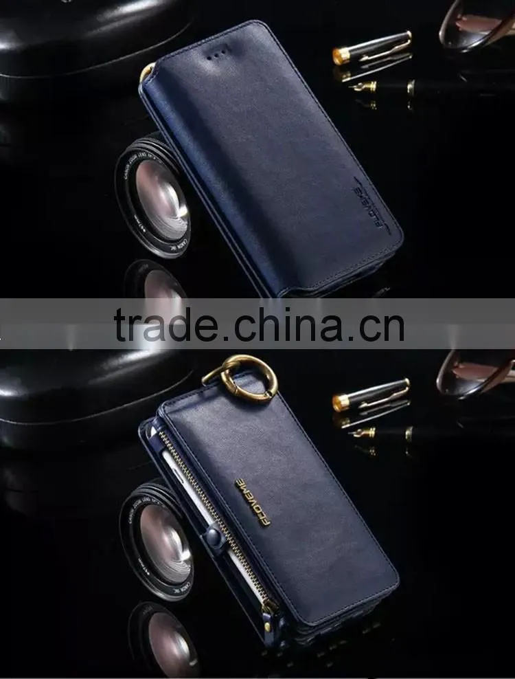 Leather cell phone case wallet card holder flip case cover for iphone 6 6s 6plus