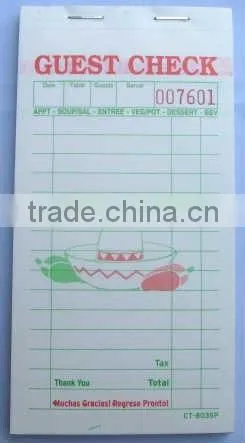 TimiPaper CT-803SP Hot sale cheap carbonless GUEST CHECKS