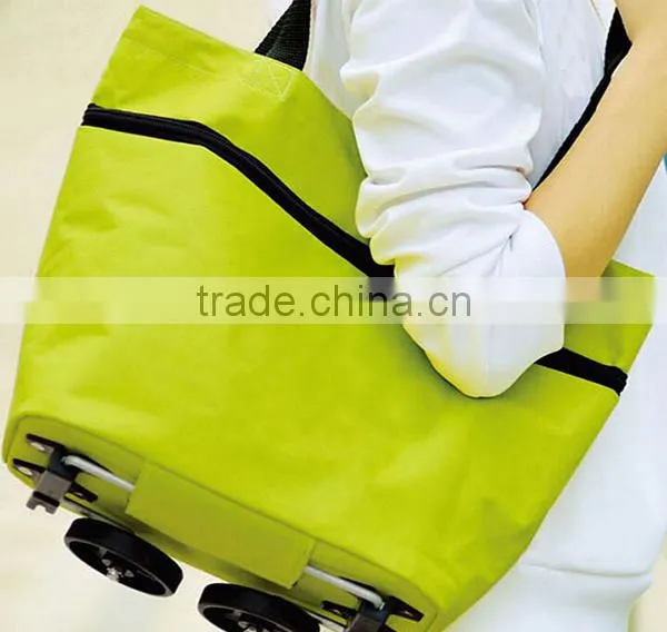 Foldable Shopping Trolley Bag/Vegetable Shopping Trolley Bag With Wheels/ Outdoor Trolley Bag