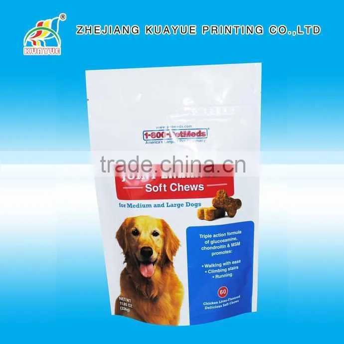 Customized New High Quality Pet Food Zipper Standing Pouch