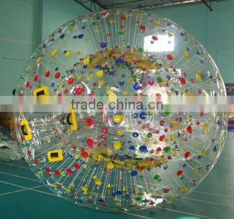 attractive color dot water zorb ball for adults 2015