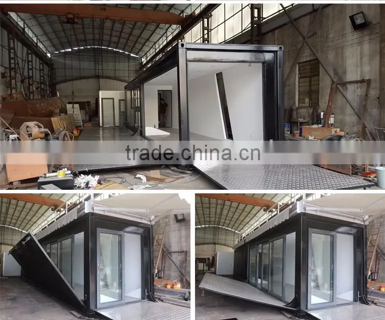 Hydraulic system 10ft container coffee shop design/ POP-UP shipping container coffee bar for sale