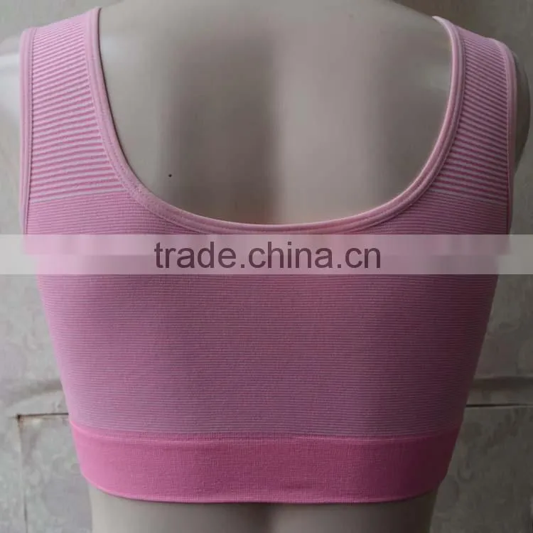 Ladies Orignal One PIece Plus Size Yogawear Seamless Compresssion Stripes Crossfit Sports Bra