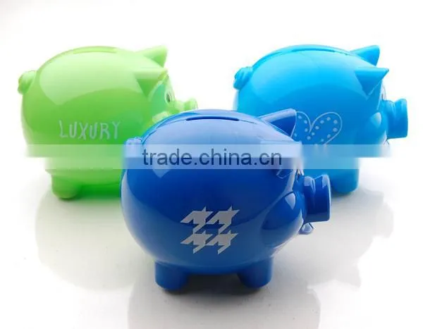 China wholesale Colorful plastic Lovely Piggy saving pot Money Bank Box for sale