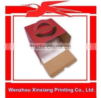 Handle Cardboard Takeaway Cake Box And Packaging