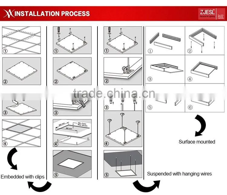 No-Dimmable 45w Square Office Led Panel Light