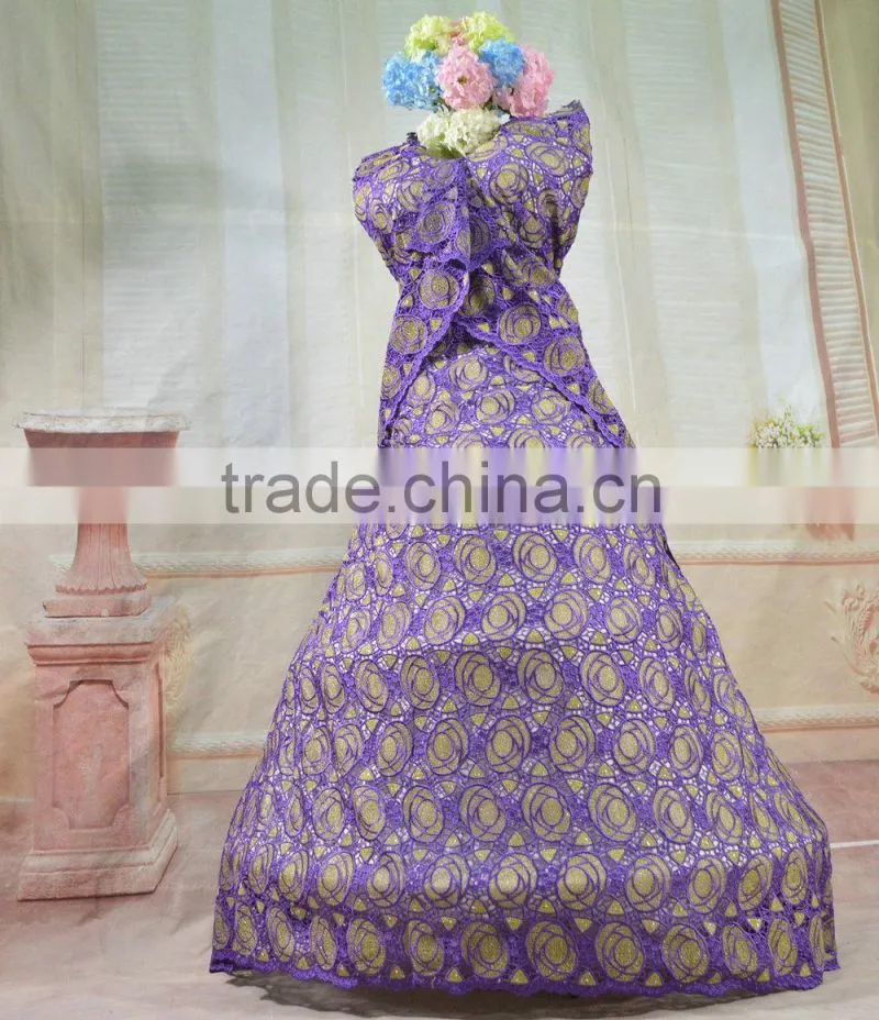 Latest cord lace popular african lady suit fabric beaded lace for evening dress