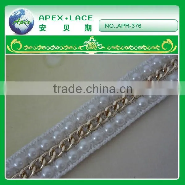 poyester tape with chain for garment