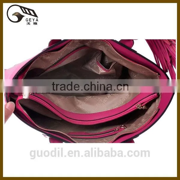 ladies fashion genuine leather handbags wholesale made in china 2014
