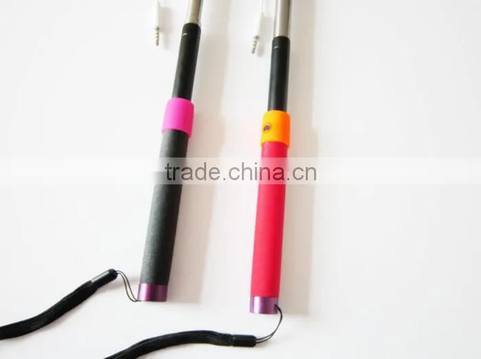 Charge-Free Audio Cable Controlled Monopod Selfie Stick for iOS and Android Smart Phones