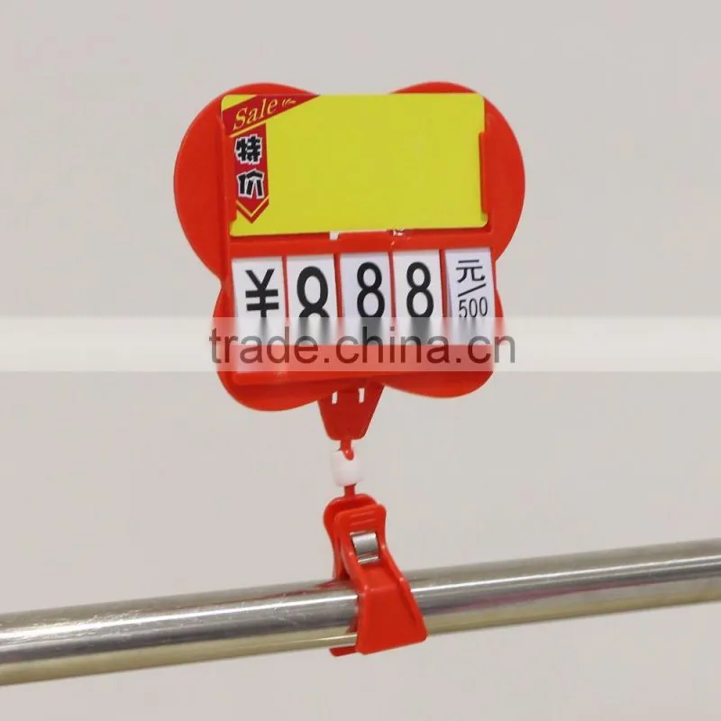 Portable cute advertising sign holder with clips