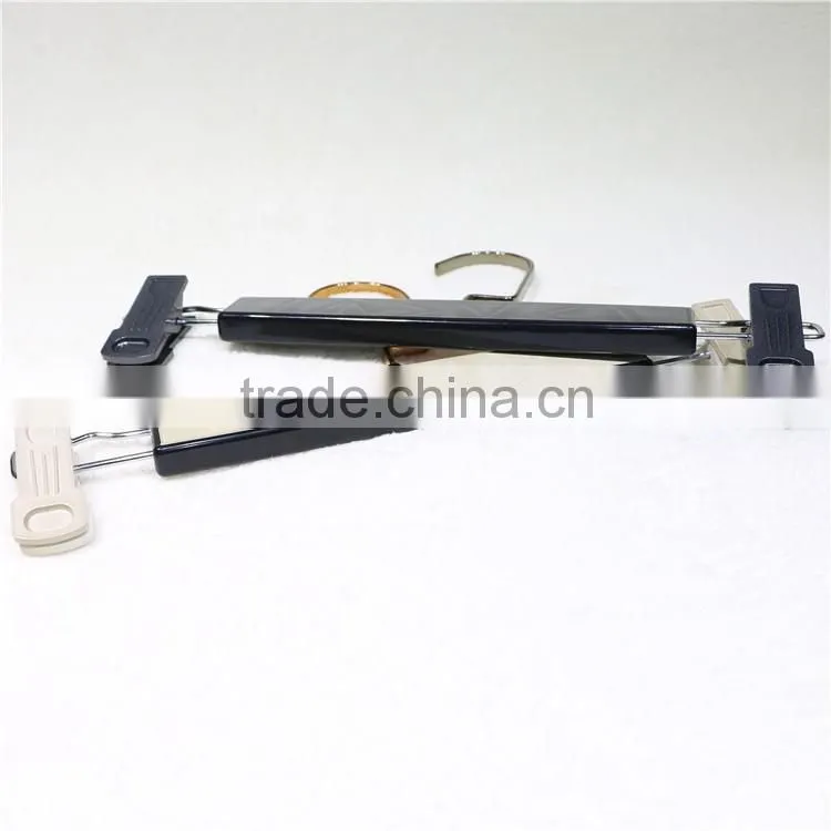 Good Plating plastic pants hangers clamp for trouser display