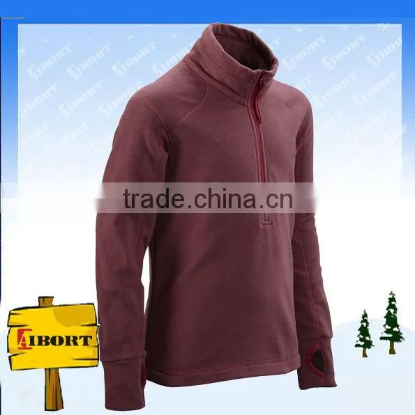 JHDM-1824-1 boys long sleeve zip neck lightweight fleece pullover