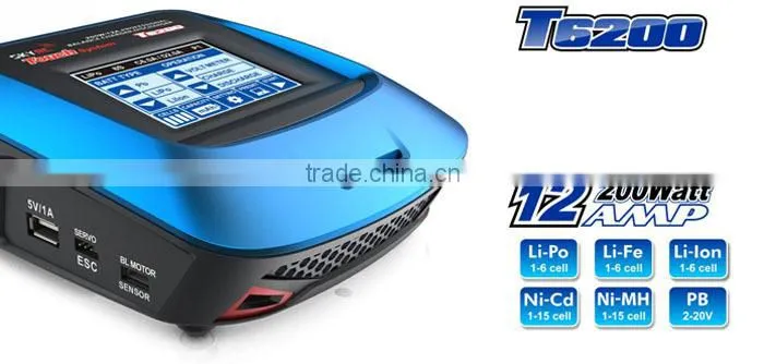 SkyRc T6200 DC 200W Balance Charger /Touch sensitive color LCD display supernova sale