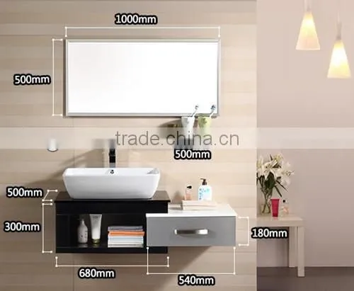 1000x500mm 304 stainless steel bathroom mirror cabinet