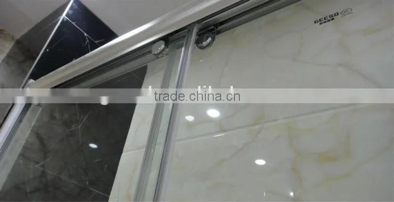 toilet commercial double sliding shower glass doors D811