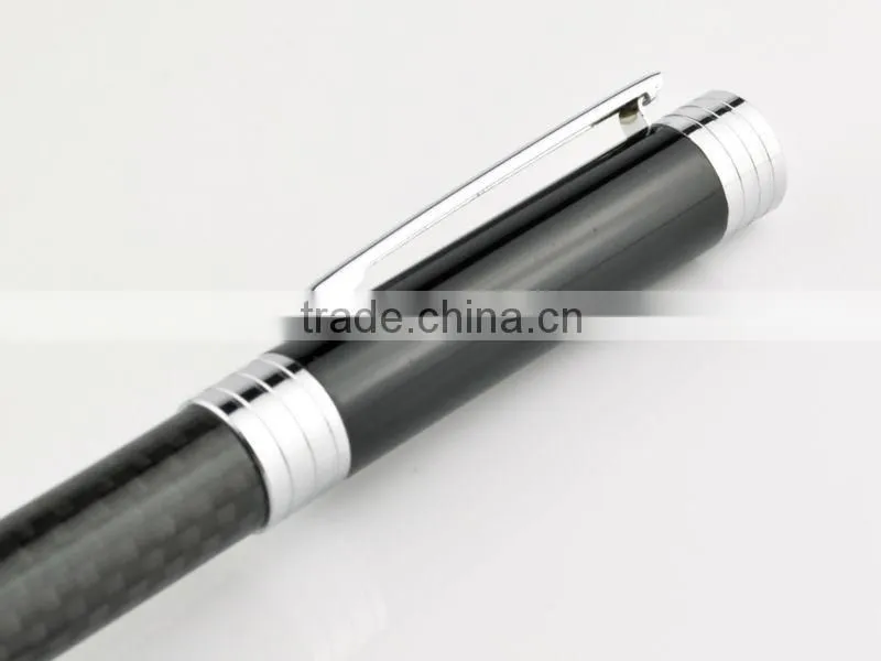business luxury logo engraved by engraver machin carton fibre pen with plating parts for electronic promotion TC-CF005