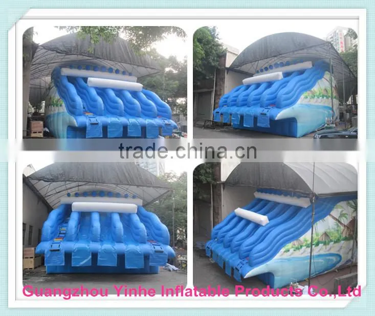 2015 Commercial Grade giant inflatable water slide with pool