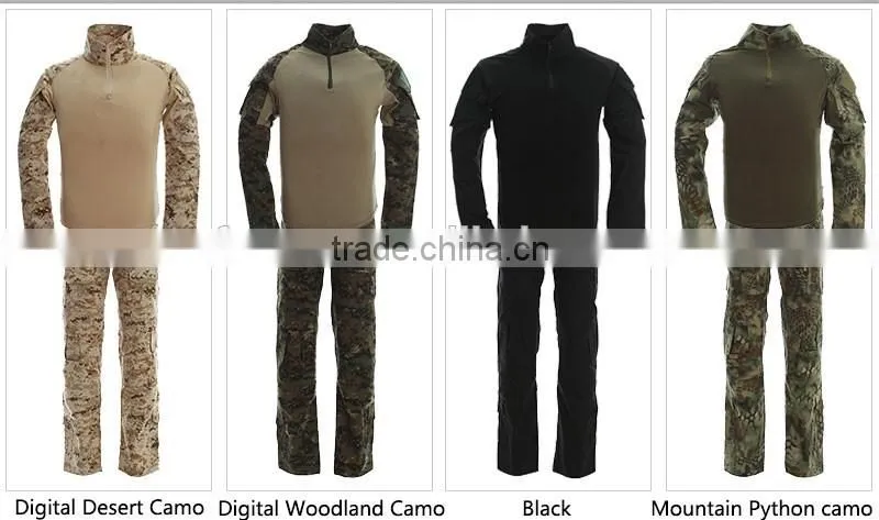 wholesale tactical military camouflage frog suits black uniform