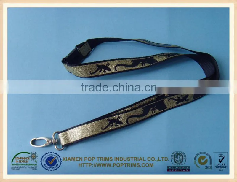 beautiful metallic lanyard with animal logo