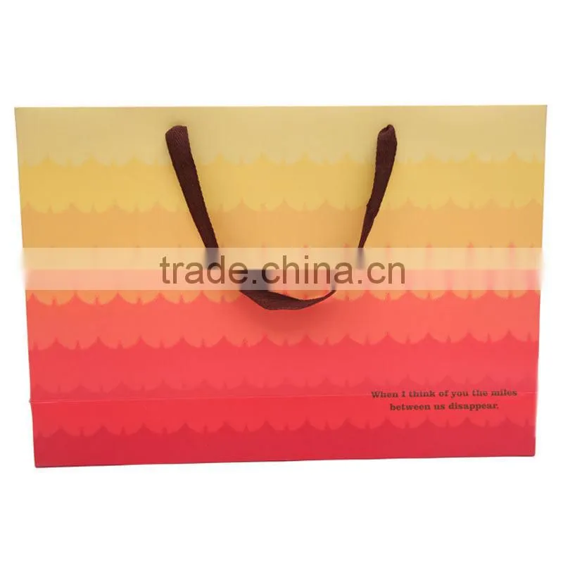 Rainbow paper bag paper bag gift bag shopping paper bag low price customized logo