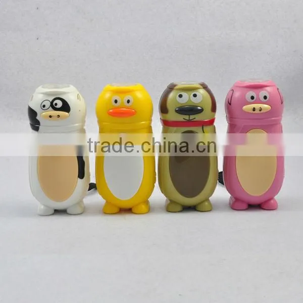 Cartoon Hand Crank Dynamo Flashlight