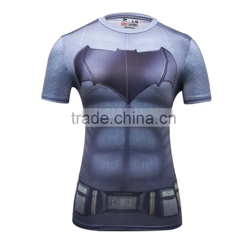 2016 Women Cartoon Superhero Bat-man T Shirt Short Sleeve Ladies Clothing Logo T-Shirt
