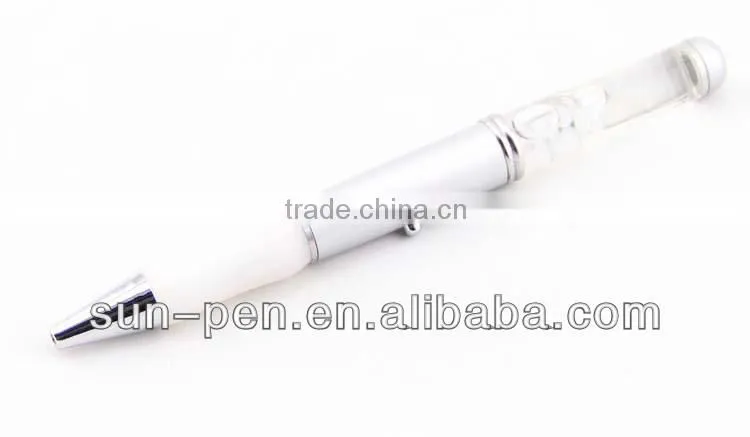 Promotional LED Ballpoint Pen With Liquid Inside