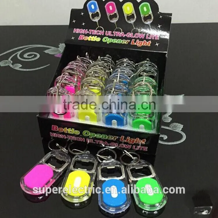 New arrival 2016 promotional wholesale custom plastic led keychain light