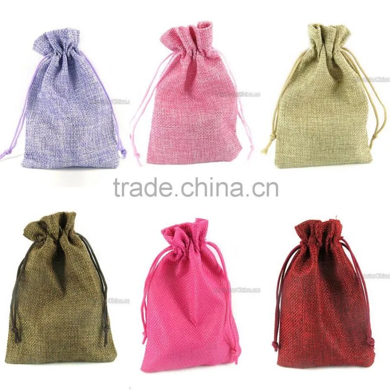 10*15cm Different Color Jewelry Linen Bag