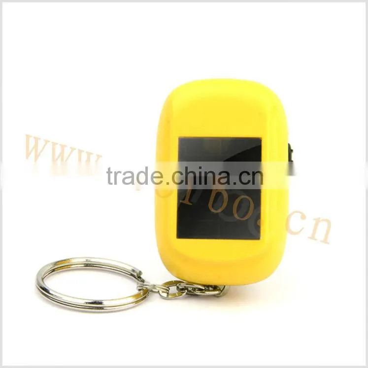 LED Promotional Item Small Cranking Solar Keychain Logo Advertising Gifts
