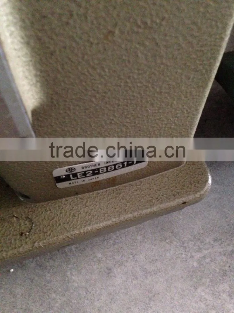 Japan Used Brother LE2-B861-1 Zig Zag Free Hand Irish Embroidery Industrial Sewing Machine