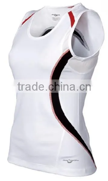 Customized cheap white running wear (running singlet)