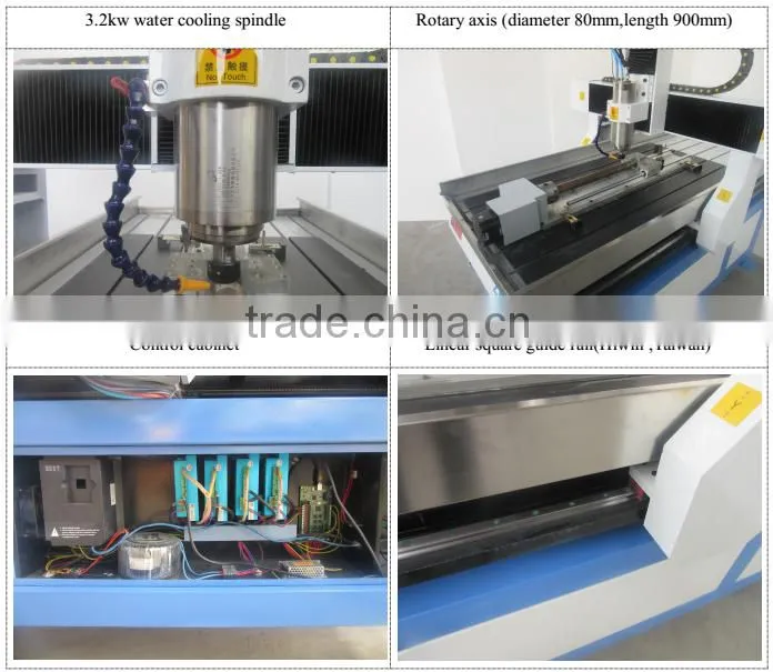 Wireless handwheel Temperature display panel metal wood cnc router engraving machinery