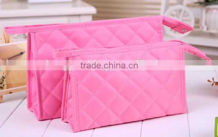 Promotional Various Color Small Round Cosmetic Bag With Mirror