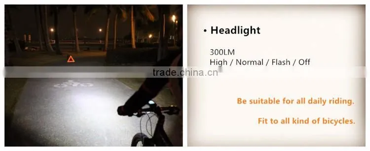 Digital Wireless Bike Computer Safty Rechargeable LED Bike Front Light