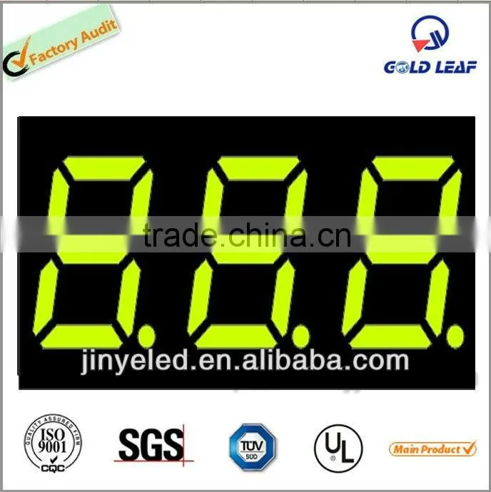 Industrial standard size 3 digits led display
