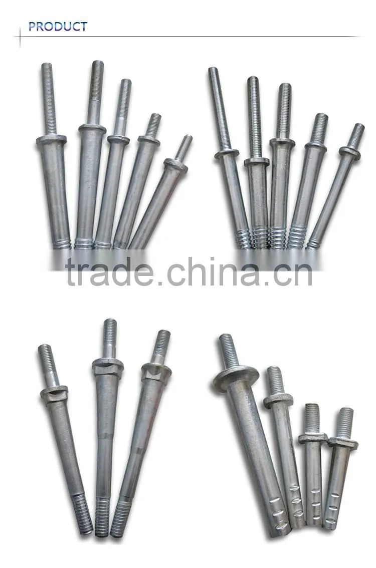 pin insulator with spindle/spindel for insulator/pin for insulator/pole bolt/insulator bolt