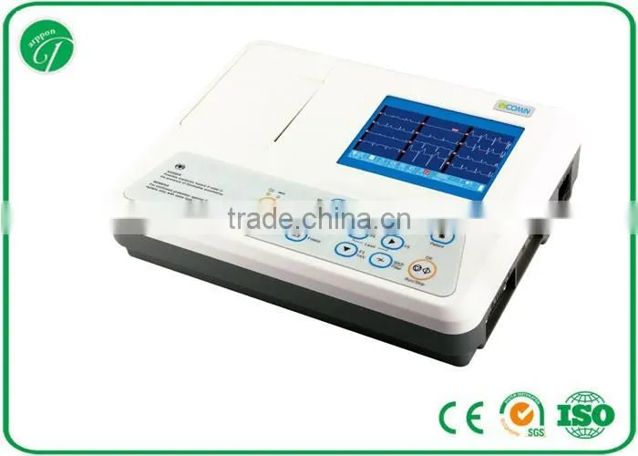 portable 3 channel ECG machine, electrocardiograph, electrocardiograph Ecg monitor E8032