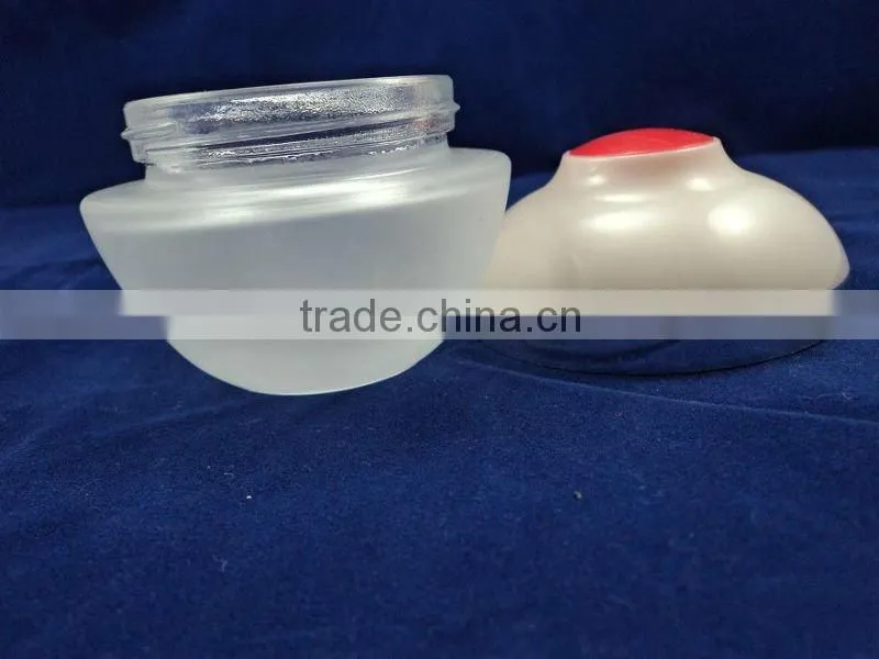 frosted glass 50g cosmetic eye cream jar