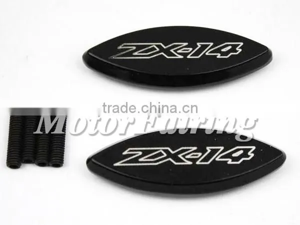 Mirror Base Plates for Kawasaki Ninja ZX-14 ZX14 R ZX-14R ZX1400 2006-2009 BLACK MT222-006