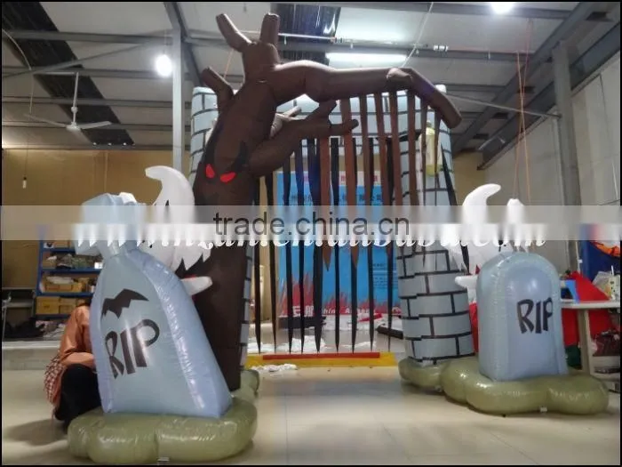 Outdoor Halloween Inflatable Arch / Inflatable Graveyard Archway