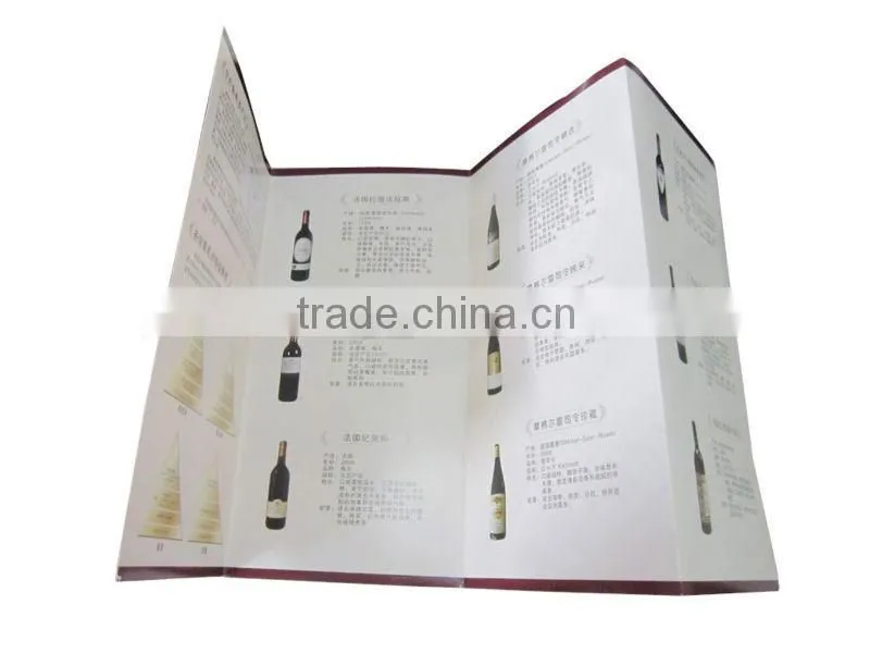 4 page wine list flyer for promotion