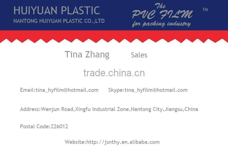 2016 normal clear plastic soft pvc transparent film for bags packing