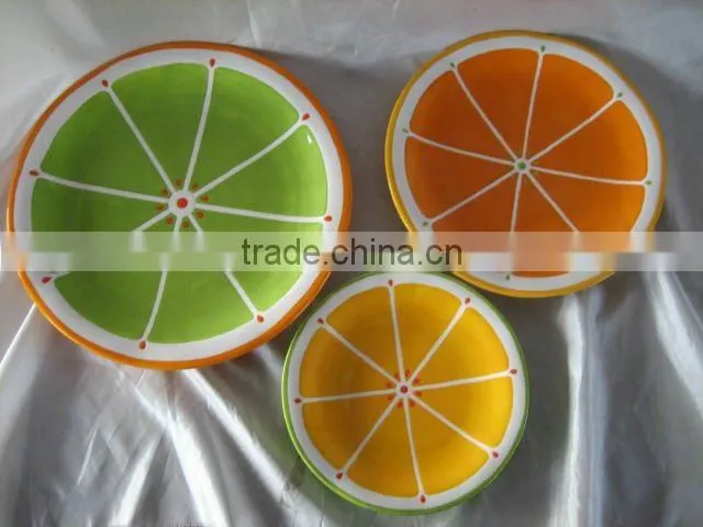 Round Dolomite Orange Plate&Dishes