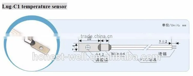 Lug type Surface Temperature Measuring NTC Sensor