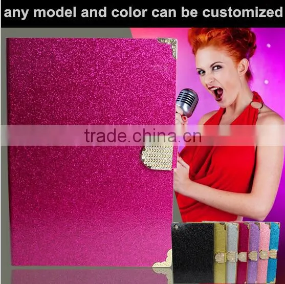 low price luxury glitter wallet PU leather tablet case for lenovo thinkpad for google nexus 9 for teclast x98 air 3g