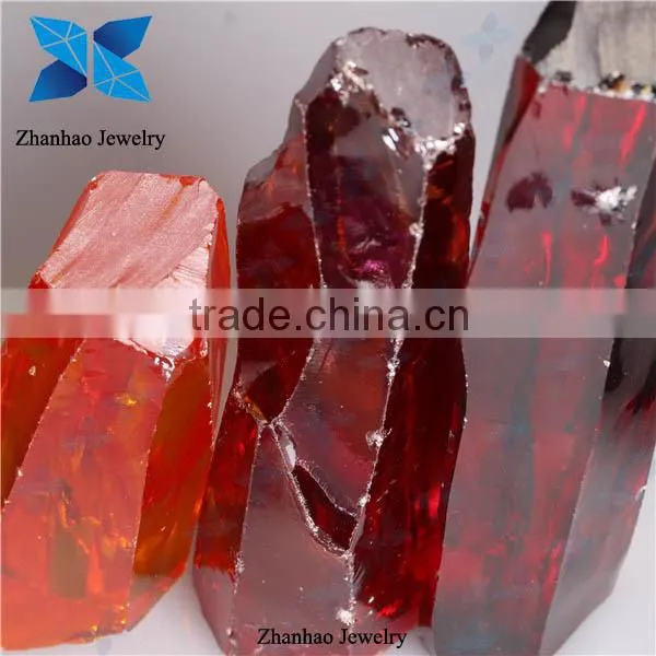 synthetic champagne cz stone color rough cubic zirconia