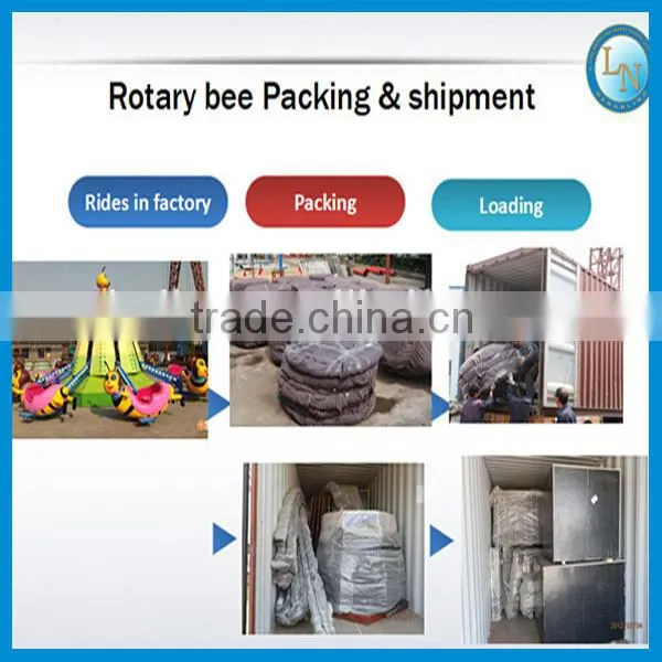 Funfair attraction rotary bee ride!!! Amusement park playground equipment kids ride rotary bee for sale